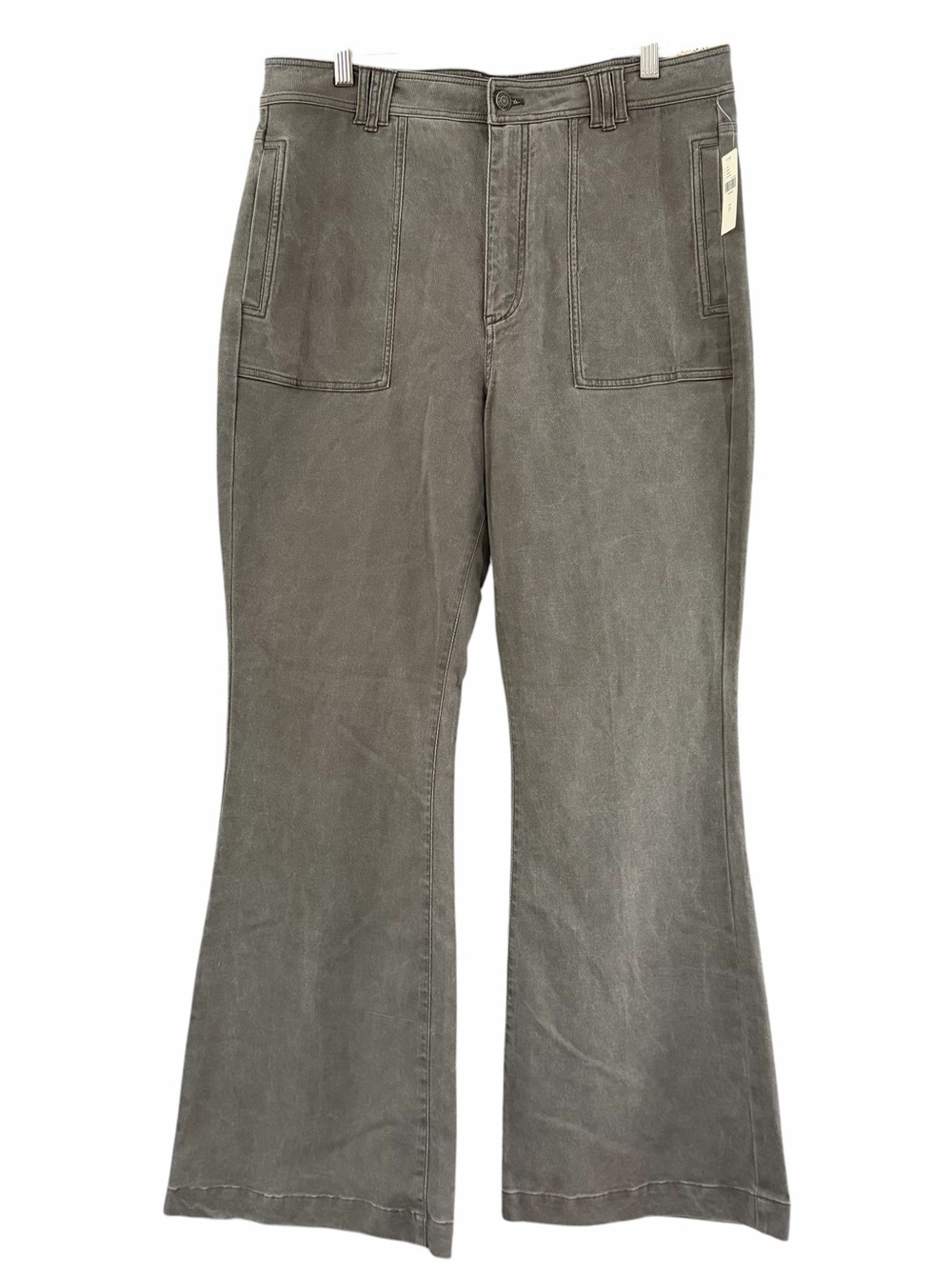 Anthropologie Pilcro Womens The Icon Flare Pants Size 32 Gray High Rise Casual